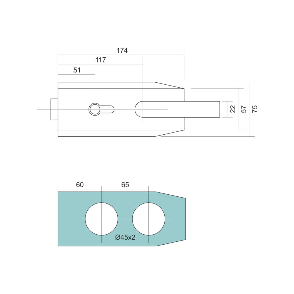 Khóa cửa kính PL-500 - Ảnh 2