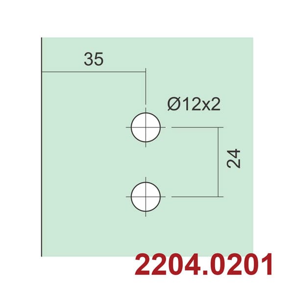 Bản lề kính tường 90° 2204 - Ảnh 4