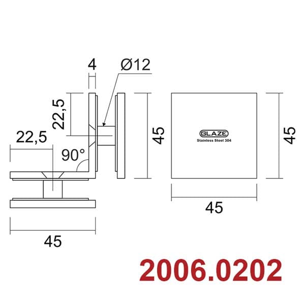 Kẹp kính kính 90° 2006 - Ảnh 2