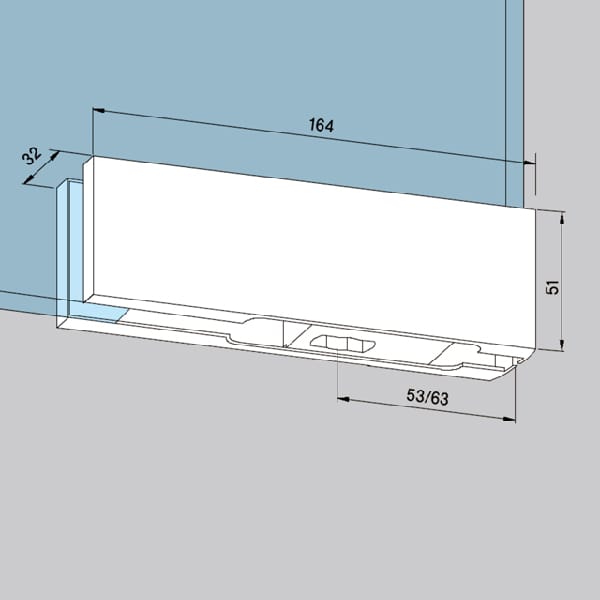 Kẹp kính dưới cửa bản lề sàn - Ảnh 2
