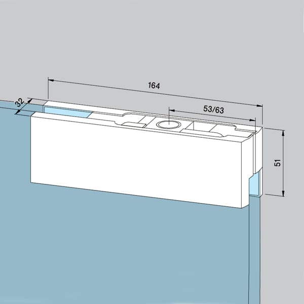 Kẹp kính trên cửa bản lề sàn - Ảnh 2
