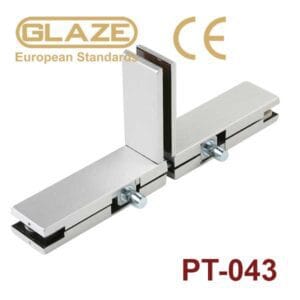 Kẹp kính đỉnh T cửa bản lề sàn