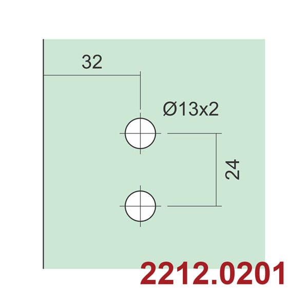 Bản lề kính tường 90° 2212 - Ảnh 4