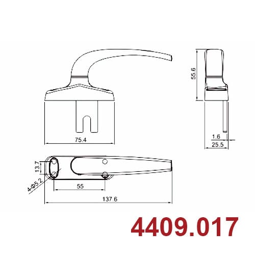 Tay gạt cửa sổ đa điểm - Ảnh 3