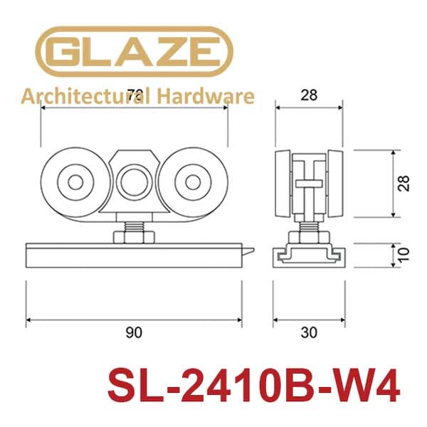 Cửa trượt lùa Glaze 2410B-W4 - Ảnh 3