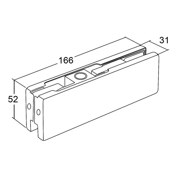 Kẹp kính trên cửa bản lề sàn loại P - Ảnh 2