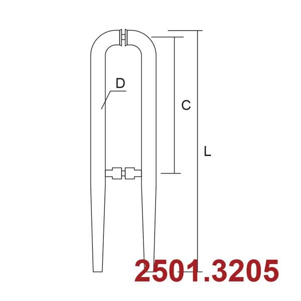 Tay nắm cửa kính 2501 - Ảnh 2