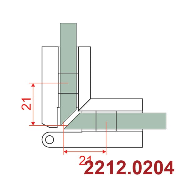 Bản lề kính kính 180° 2212 - Ảnh 4
