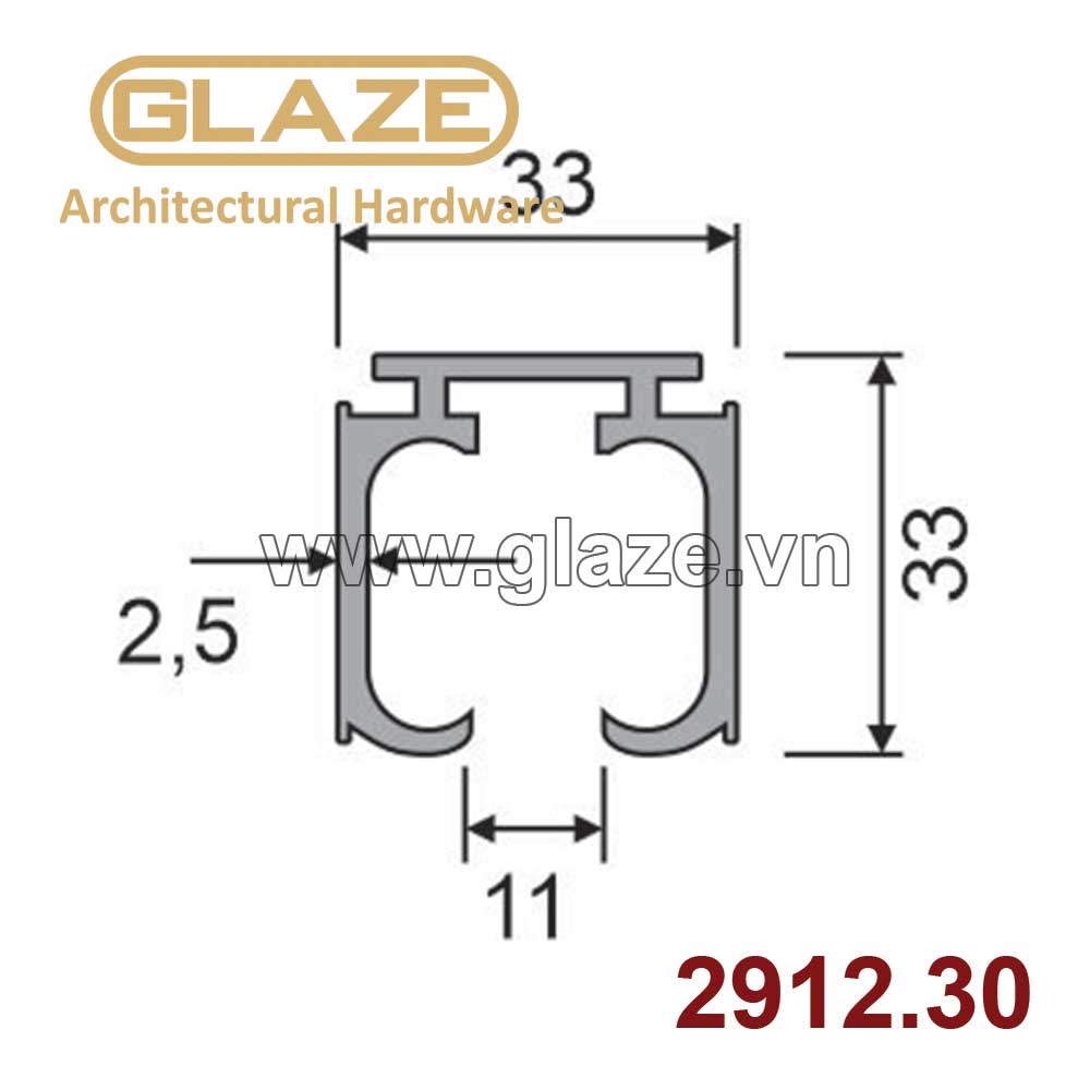 Ray cửa trượt lùa 33x33 - Ảnh 2